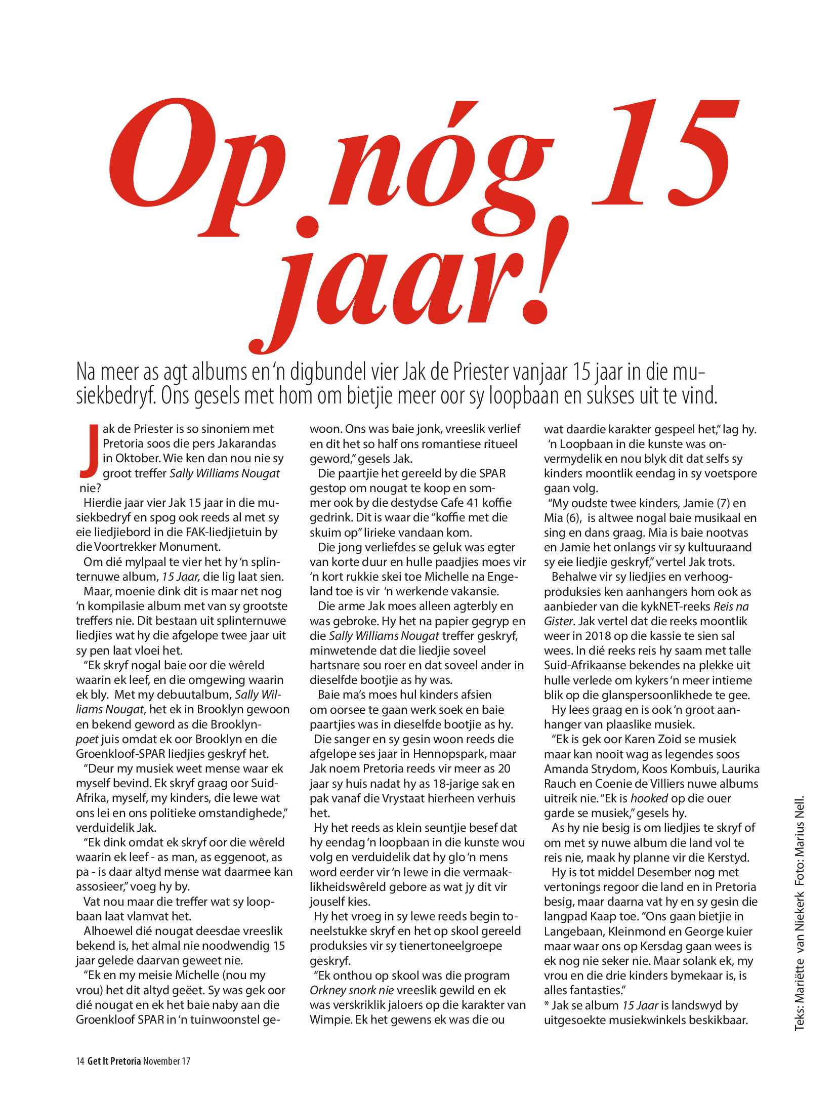 Get It Pretoria Magazine – November 2017 page 14