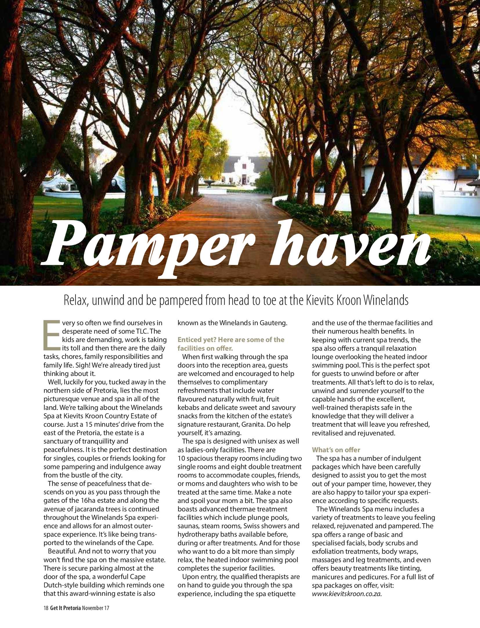 Get It Pretoria Magazine – November 2017 page 18