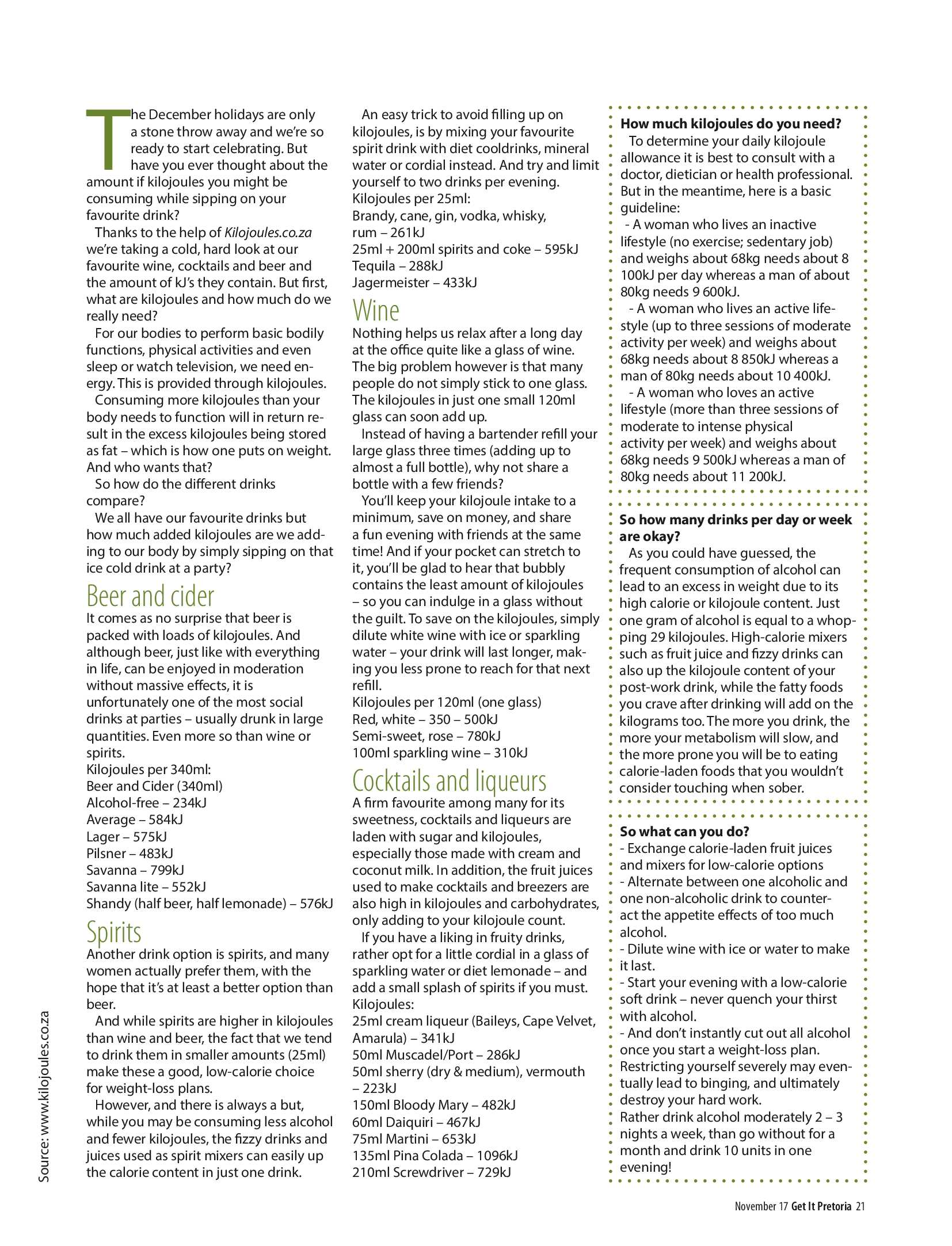 Get It Pretoria Magazine – November 2017 page 21