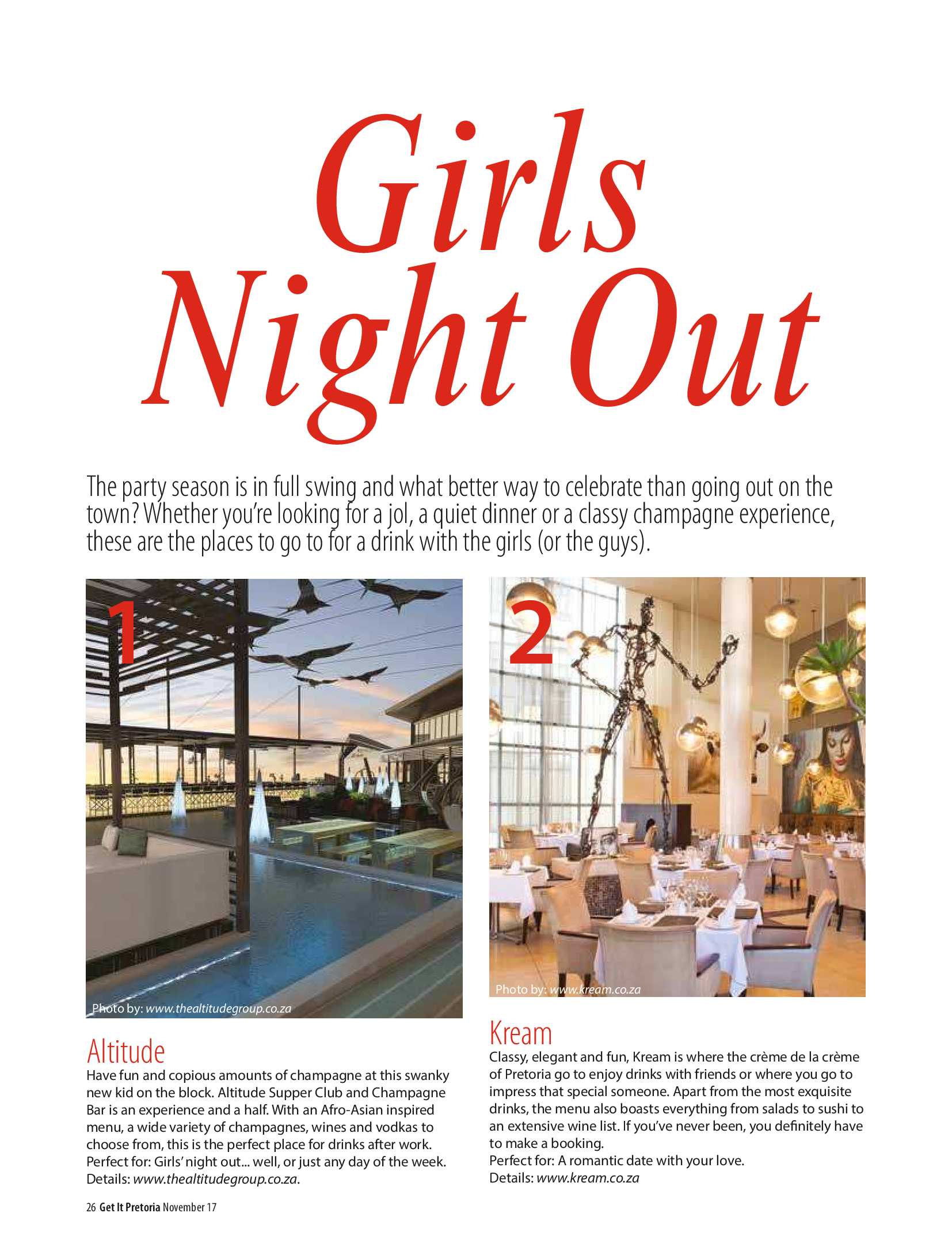 Get It Pretoria Magazine – November 2017 page 26