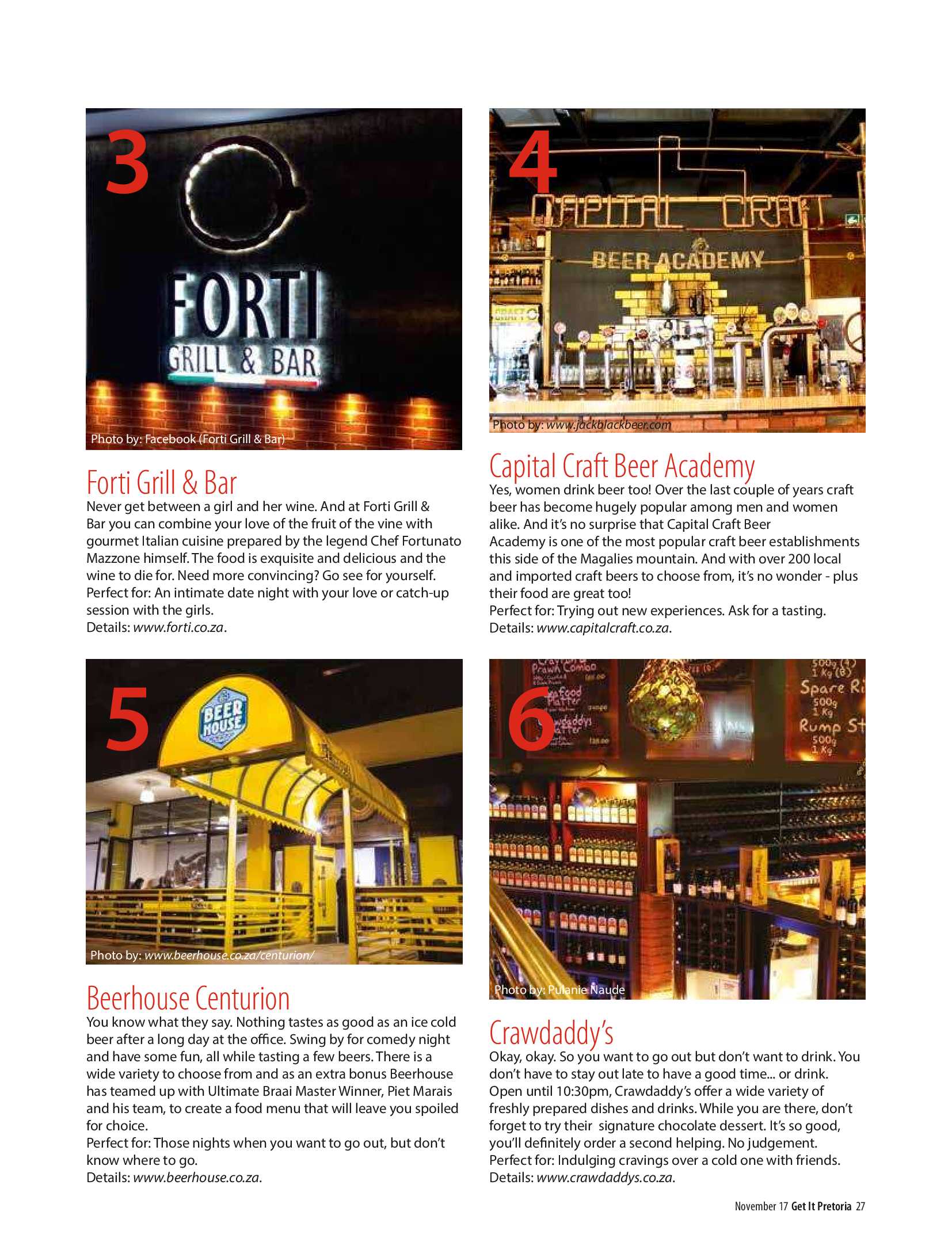 Get It Pretoria Magazine – November 2017 page 27