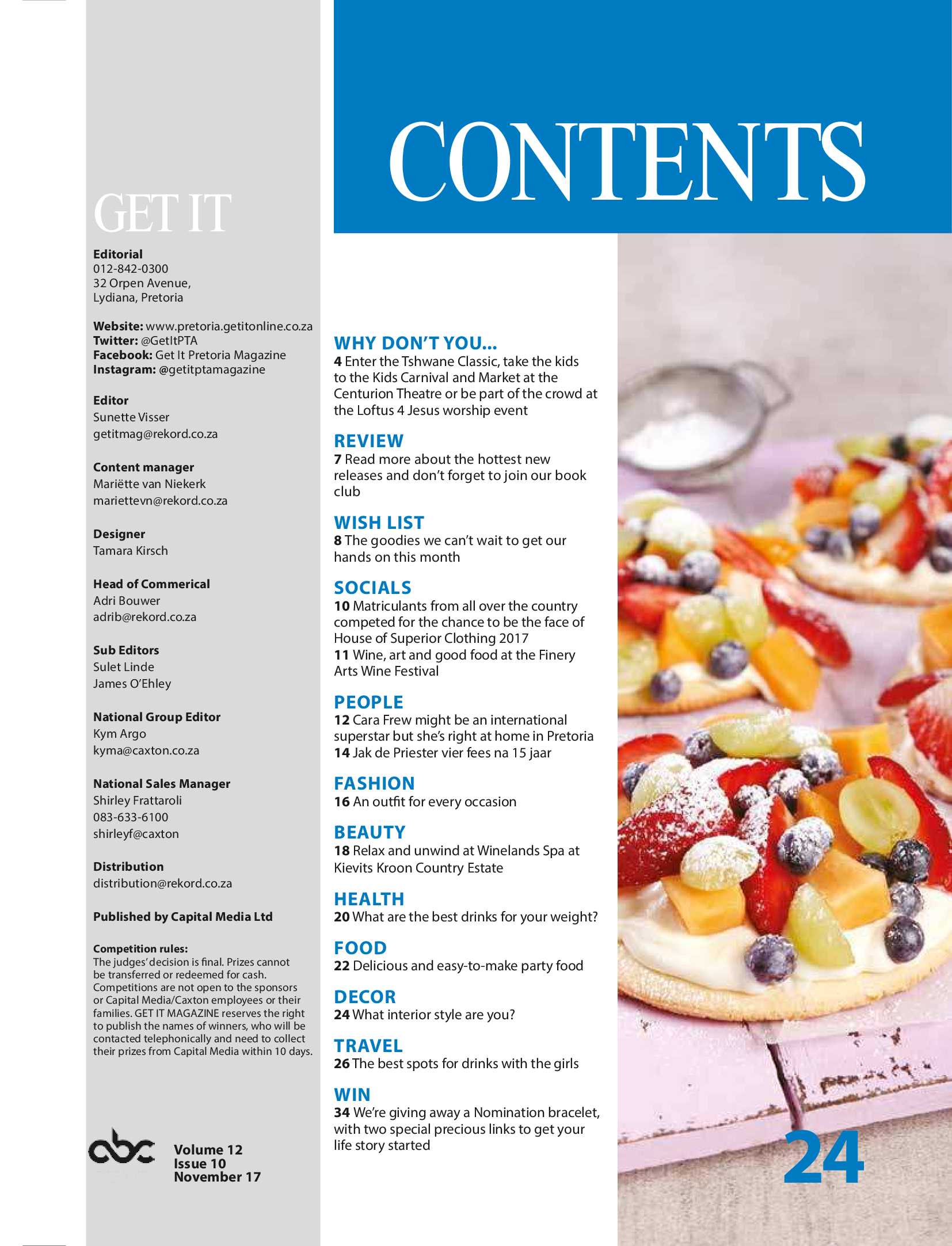 Get It Pretoria Magazine – November 2017 page 3