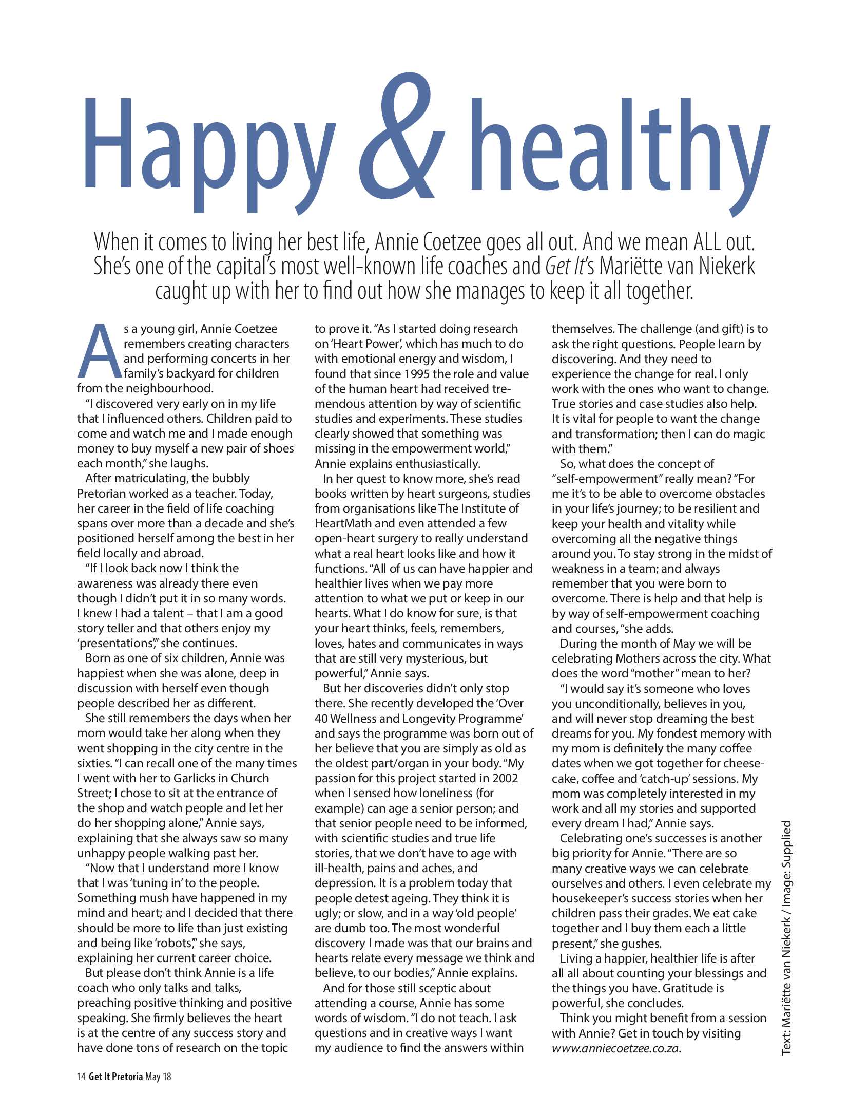 Get It Pretoria Magazine – May 2018 page 14