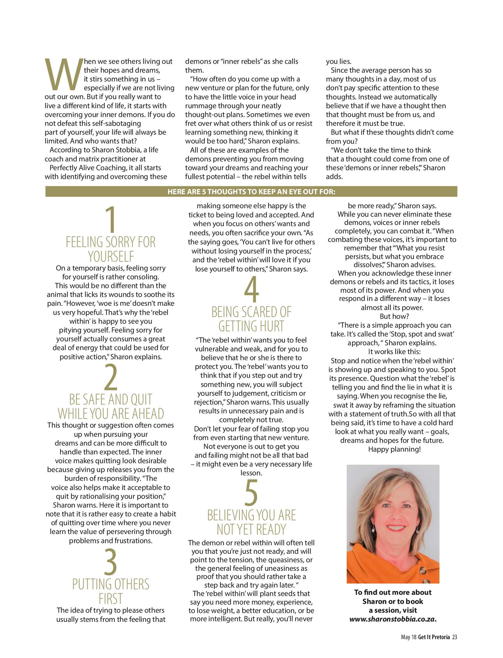 Get It Pretoria Magazine – May 2018 page 23