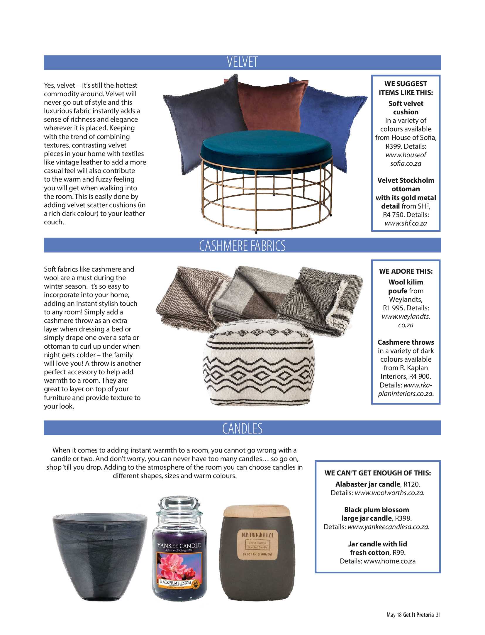 Get It Pretoria Magazine – May 2018 page 31
