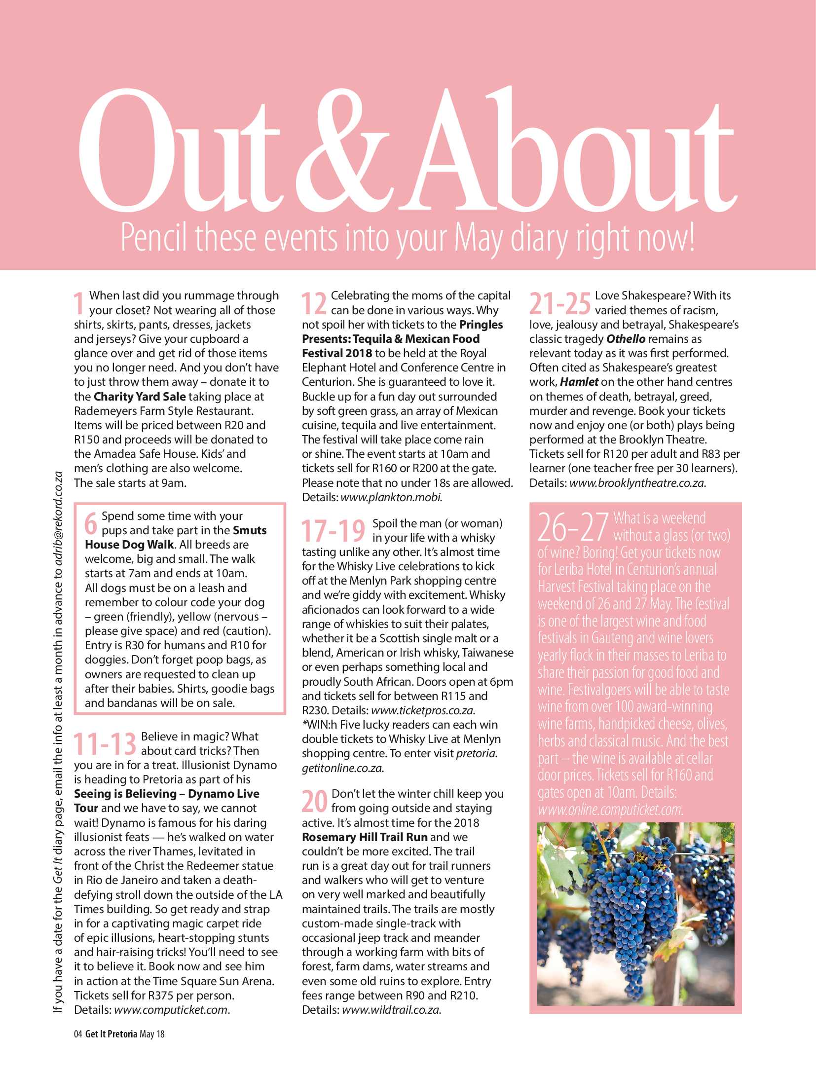 Get It Pretoria Magazine – May 2018 page 4